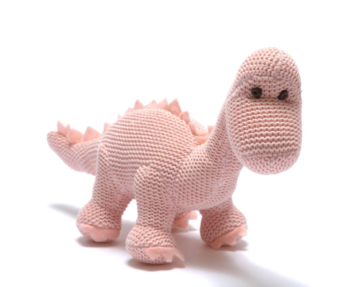 Knit Dinosaur Baby Rattle