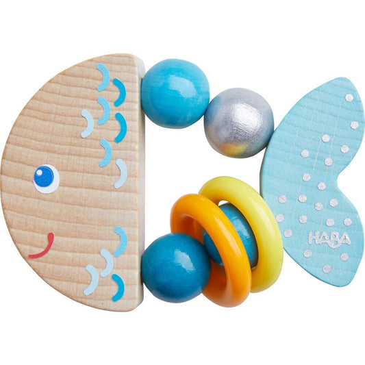 Wooden Grasping Toy Rattle fish