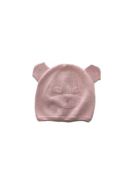 Knit Teddy-Bear Newborn Beanie