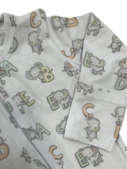 Elephant ABC 2-Way Zip Footie