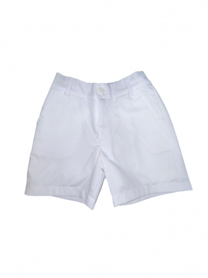 White Dressy Bermuda Boy Shorts