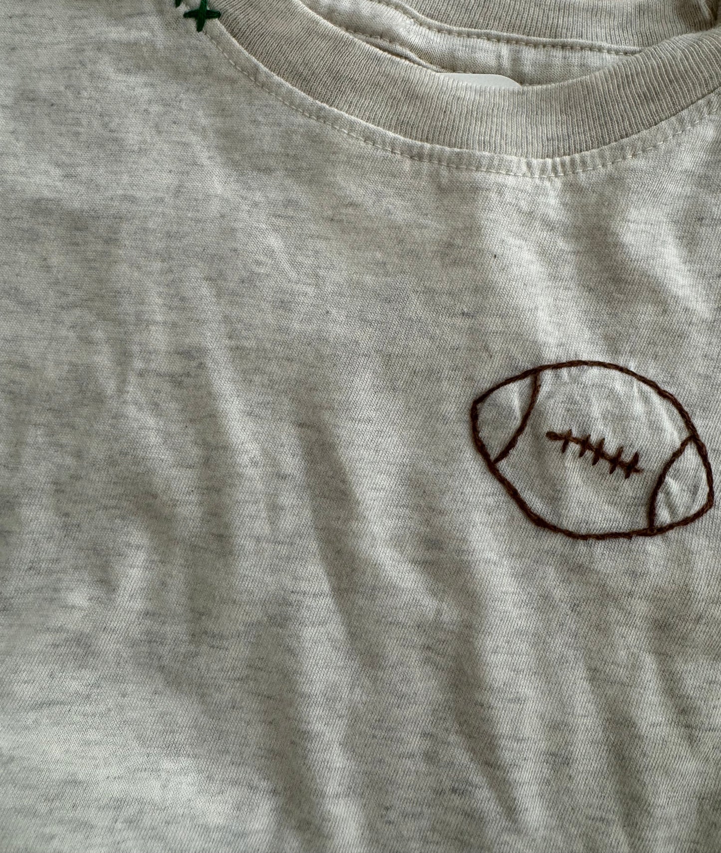 Embroidered Football Tee