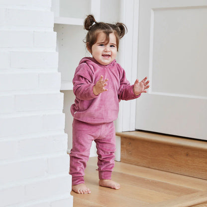 Pink Velour Hoodie and Jogger