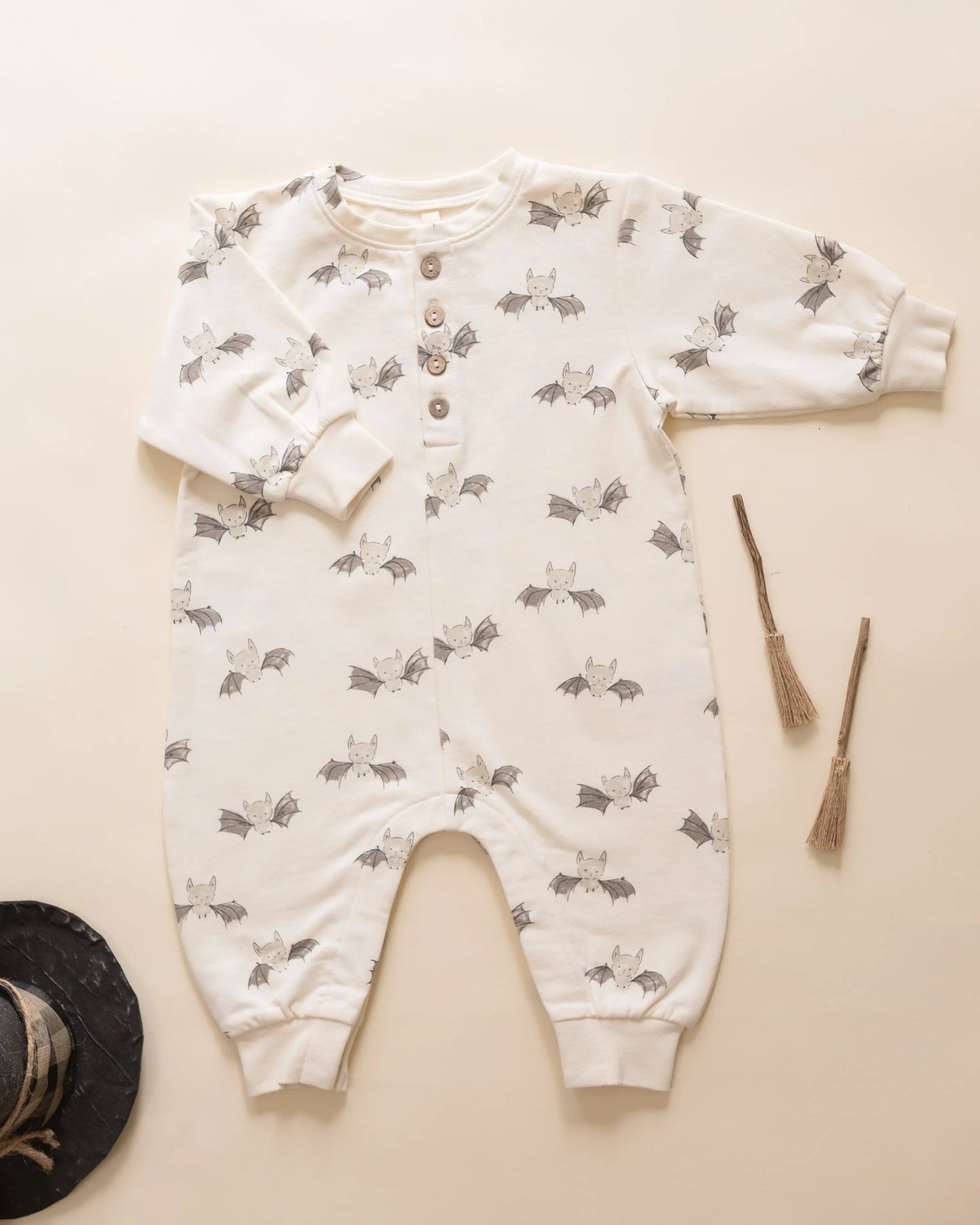 Bat Relaxed Fleece Jumpsuit