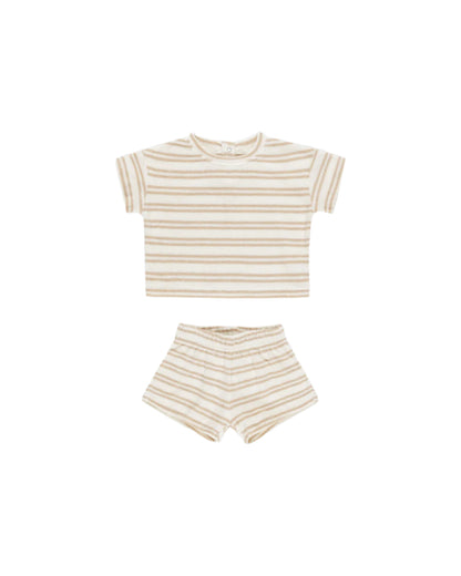 Oat Stripe Terry Set