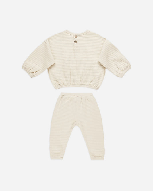 Natural Textured Sweat Set