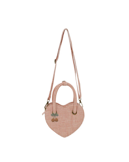 Poppy Gingham Heart Purse