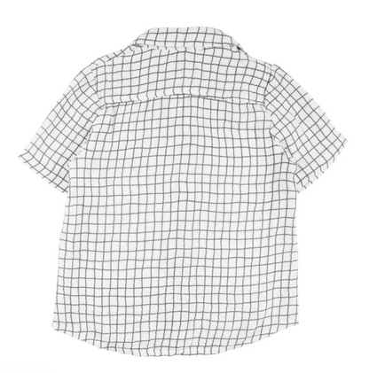 JERRY SHORT SLEEVE BUTTON UP BADMINTON GRID