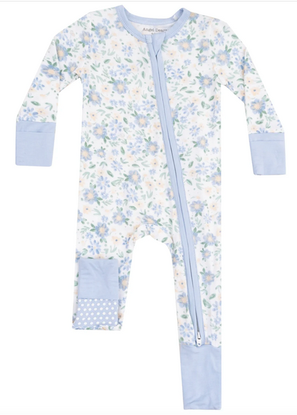 Floral 2 Way Zipper Footie