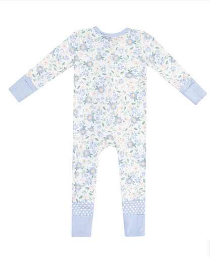 Floral 2 Way Zipper Footie