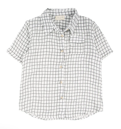 JERRY SHORT SLEEVE BUTTON UP BADMINTON GRID