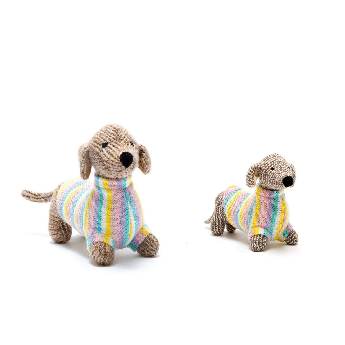 Knit Dog Baby Rattle