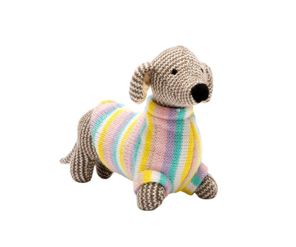 Knit Dog Baby Rattle