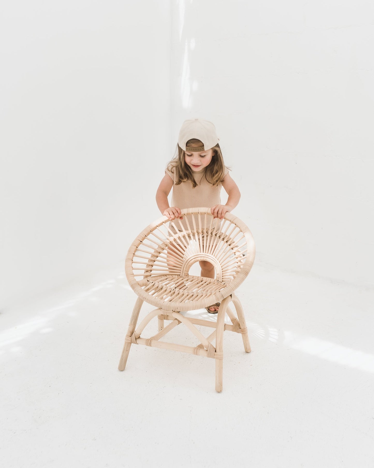 Rainbow Rattan Kids Chair