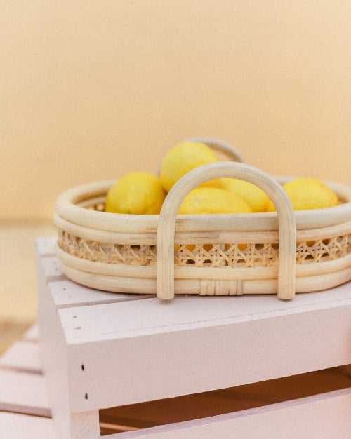 Rattan Play Serving Tray