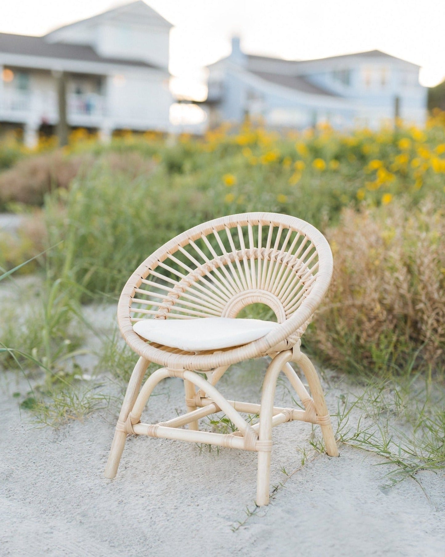 Rainbow Rattan Kids Chair