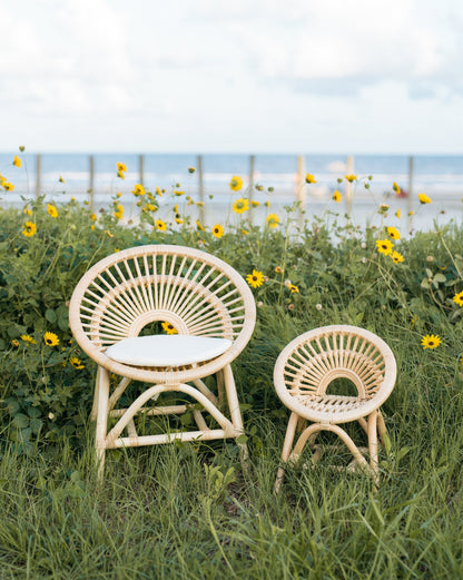 Rainbow Rattan Kids Chair