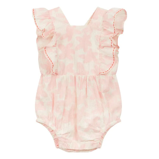 Pink Flowers Romper