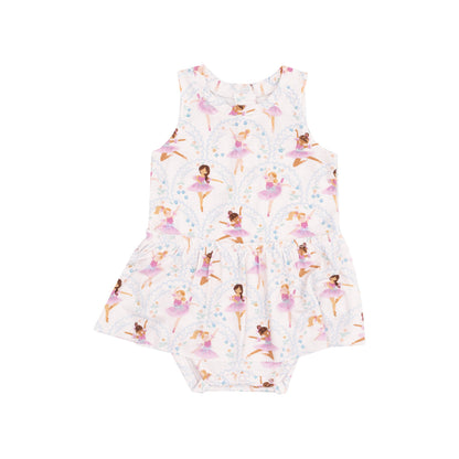 Bow Ballerinas Bodysuit With Skirt
