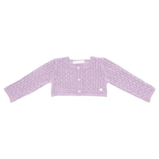 Cropped Lavender Cardigan